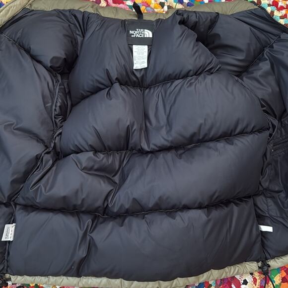 Vintage Y2K The North Face Pistachio Nuptse 700 Zip Up Goose Down Puffer Jacket - Picture 5 of 8